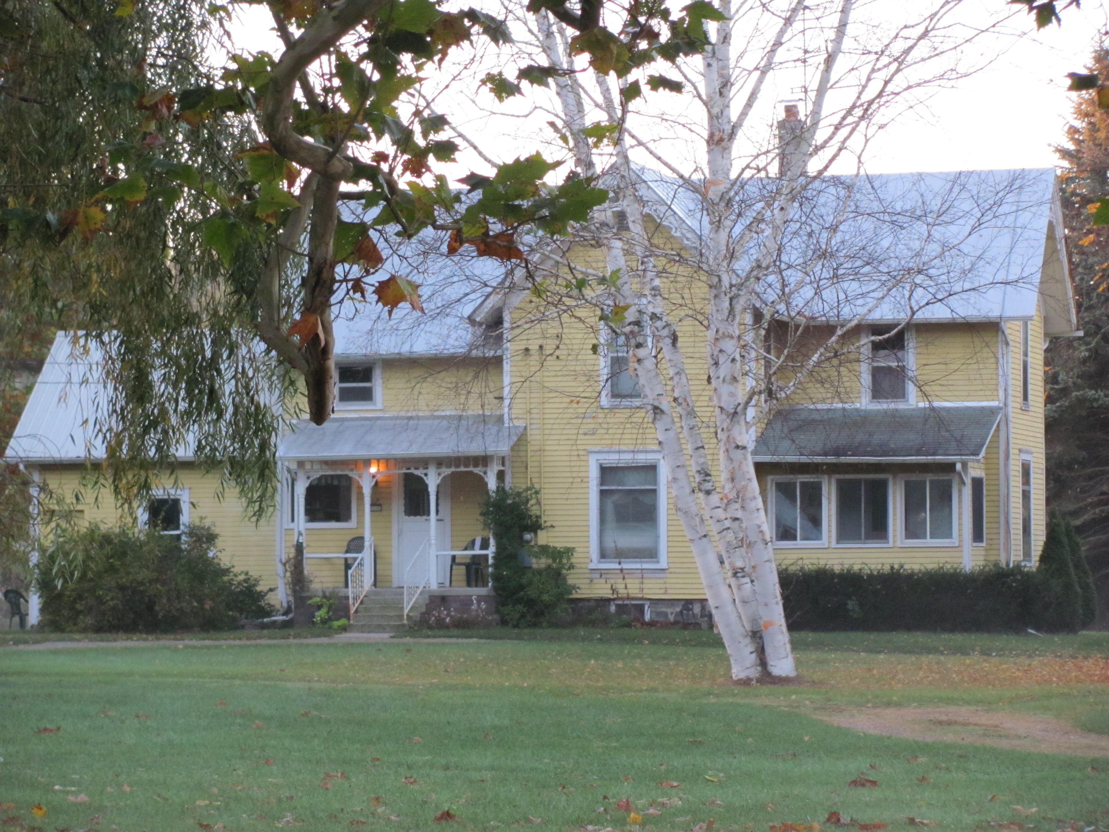 Yellow House in the Fall