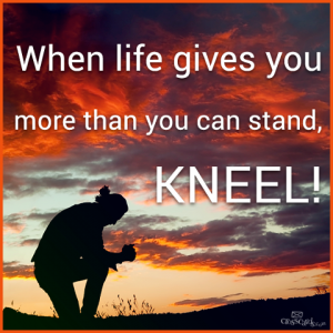 When live gives you more . . . kneel