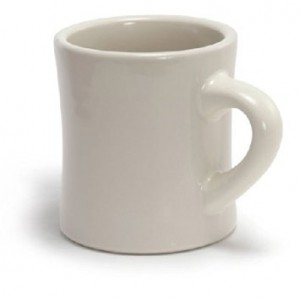 white diner mug